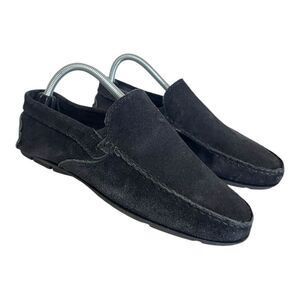 Giorgio Brutini | Mens Durand Black Leather Suede Moc Toe Slip On Shoes 8.5